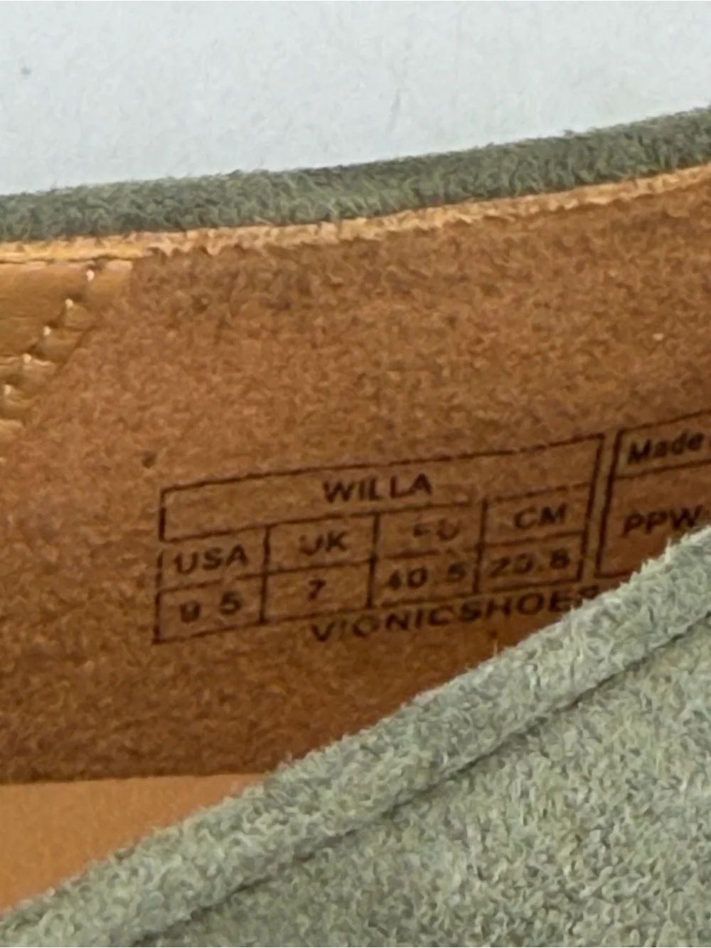 Vionic Willa Loafers Women’s 9.5 Green Suede SlipOn Comfort Flats Casual - Picture 7 of 8